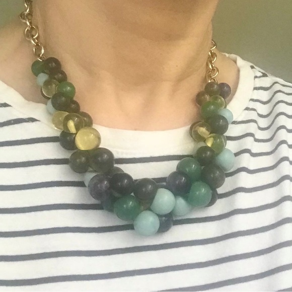 Vintage Beaded Semi-precious Stone Necklace - Picture 7 of 7